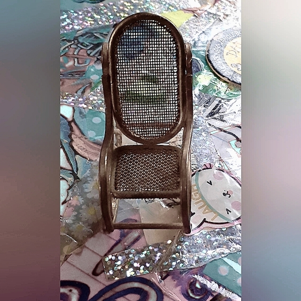 🌼Dollhouse Chair Gold Metal🌼